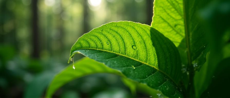 Close-up of vibrant green forest leaves representing data protection and growth