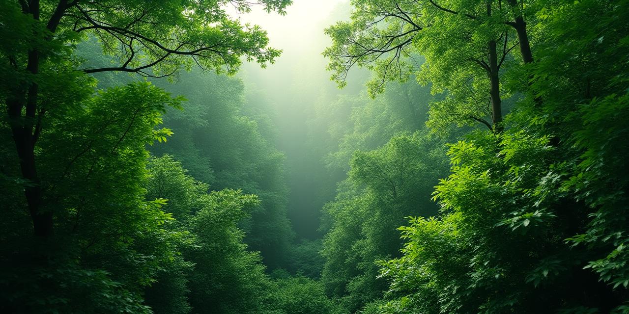 Lush green forest canopy representing sustainable oversight